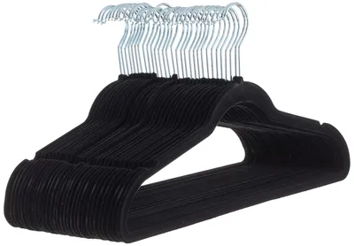 Produktbild von A. Basics Samtbügel für Anzüge, 30er-Pack, Schwarz