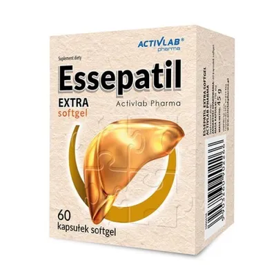 Obrázok produktu pre Activlab Pharma Essepatil Extra, mäkké kapsuly, 60 ks, obsahuje: sójový fosfolipid, fosfatidylcholín, extrakt z pečene