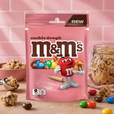 Produktbild von M&M'S Cookie Dough Geschmack knackige Schokolinsen Packung 120g