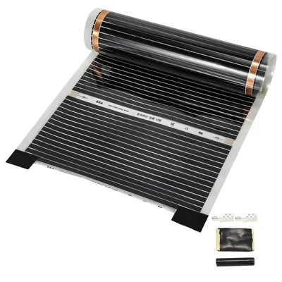 Immagine prodotto di Pellicola riscaldante Yakimz Riscaldamento elettrico a pavimento con pellicola riscaldante a infrarossi Calore nero, 200cmx50cm, 220W/m²