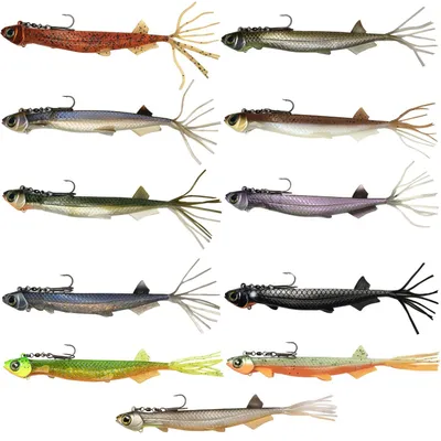 Produktbild von Quantum 21cm 60g Pelagic Shad Set Hairy - montierter Gummifisch, Farbe:RF Hot Olive