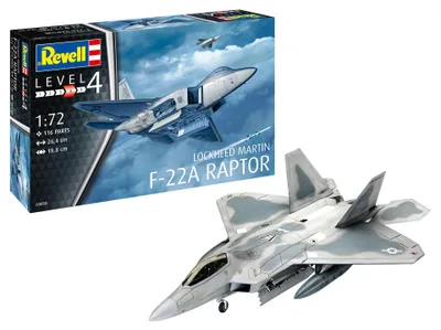 Produktbild von ModelSet letadlo 63858 - Lockheed Martin F-22A Raptor (1:72)