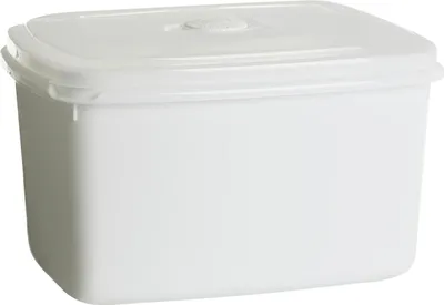 Produktbild von plast team Mikrowellendose Micro 2,3 Liter rechteckig weiß / transparent