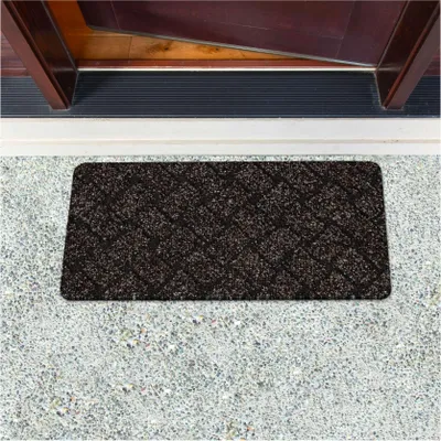 Produktbild von Fußmatte Türvorleger Bodenmatte Textil Melbourne Pflasterstein Dunkelbraun Robust Wasserabweisend Breite 40 cm Länge 80 cm