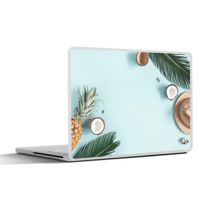 Produktbild von MuchoWow® Laptop Aufkleber Sticker Cover Sommer - Obst - Blau 25x18 cm - Laptop-Deko