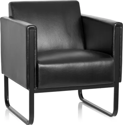 Produktbild von hjh OFFICE Polstersessel BALI BLACK Kunstleder Sessel Relaxsessel gepolstert