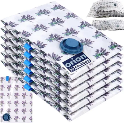 Zdjęcie produktu dla Orion | worki próżniowe - na ubrania i pościel - lawendowe - 60x80 cm - 6 sztuk