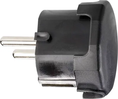 Produktbild von GAO 624446 Schukostecker Netzstecker Winkelstecker Kunststoff 230V Schwarz IP20