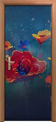 Produktbild von Türposter 80x200 cm Türaufkleber Türtapete Türfolie Klebefolie Pflanzen Blumen farbenfrohes Blumen