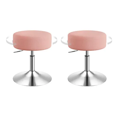 Produktbild von WOLTU 2 x Barhocker rund, höhenverstellbar drehbar, gepolstert, rosa