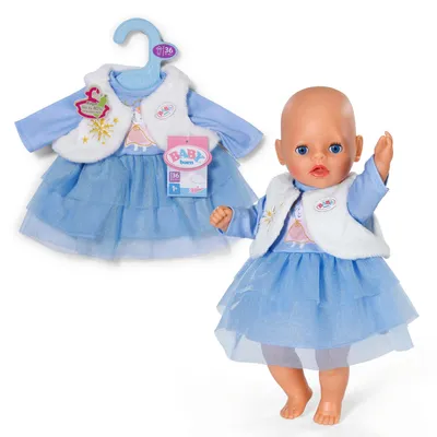 Produktbild von BABY born Winterkleid mit langen Armen, Tüll-Rock und Plüsch-Weste für 36cm Puppen