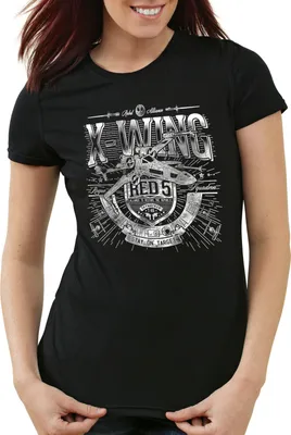 Produktbild von style3 X-Wing Damen T-Shirt red5 weltraumjäger, Größe:XL