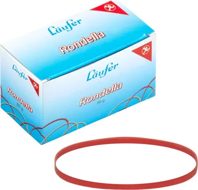 Obrázok produktu pre L„ufer RONDELLA Gummib„nder im Karton - 50 g, 80 x 4 mm