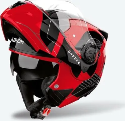 Immagine prodotto di Casco modulare per motociclette, colore rosso lucido