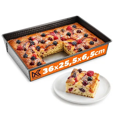 Zdjęcie produktu dla KADAX Blacha Forma Do Pieczenia Ciasta Nieprzywieralna Prostokątna 36x25x6