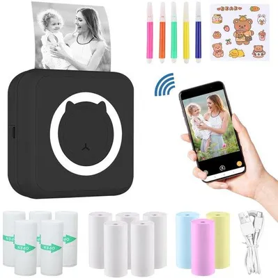 Obrázek produktu pro Azomor – přenosná mini tiskárna na fotografie pro chytré telefony s technologií Bluetooth a termálním tiskem