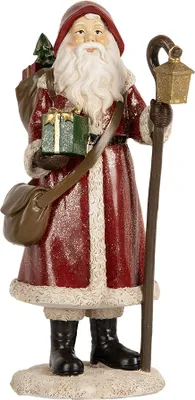 Produktbild von Clayre & Eef Weihnachtsdekorationsfigur Weihnachtsmann 26 cm Rot Kunststoff