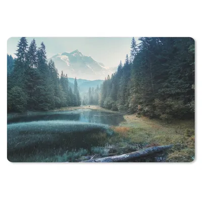 Produktbild von MuchoWow® Mauspad Mousepad Wald - Gras - Berge - Bäume - Natur 27x18 cm - Mousepads - Maus Mat - Pad - Mausunterlage - Büroartikel - Desk Matten