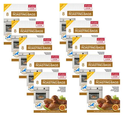 Bratbeutel 3 in 1, 80 Stk, 25x38 cm, bis 2,5 kg, mikrowellengeeignet