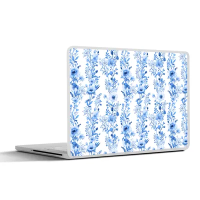 Produktbild von MuchoWow® Laptop Aufkleber Sticker Cover Blumen - Anemone - Blau - Muster 31x22.5 cm - Laptop-Deko