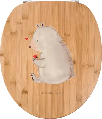 Produktbild von Mr. & Mrs. Panda WC Brille Bär Marienkäfer - Transparent - Geschenk, Motivation, Teddy, Toilettendeckel, Das Leben Ist schön, Freiheit, klo deckel, Klo-Deckel, Sitz