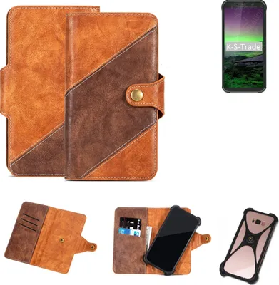 Produktbild von K-S-Trade Handyhülle Schutzhülle Bookstyle Case Wallet-Case kompatibel mit Blackview BV5500 Pro Cover Klapphülle Kantenschutz Smartphone