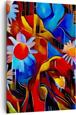 Produktbild von Bild auf Leinwand - Leinwandbild - Einteilig - Blume Abstraktion - 70x100cm - Wand Bild - Wanddeko - Wandbilder - Leinwanddruck - Wanddekoration - Leinwand bilder - Wandbild - PA70x100-3466