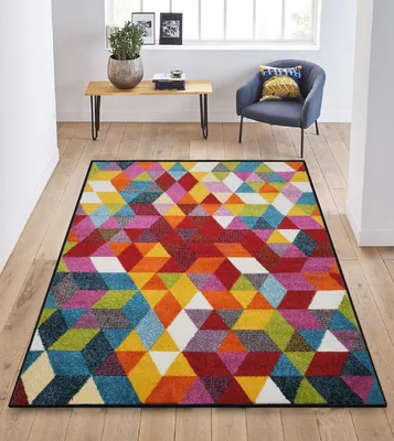 Immagine prodotto di Conceptum Hypnose, Geo- Geo 6875CCL, colorato, tappeti a pelo corto, 120 x 170 cm, 100% polipropilene