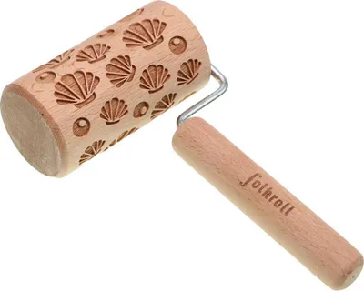Image de Folkroll 337035 Rouleau à pâtisserie coquillages, mini