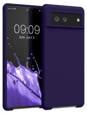 Produktbild von kwmobile Handyhülle für Google Pixel 6 Hülle - Case Silikon - Kabelloses Laden - Schutzhülle Cover in Velvet Blue