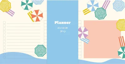 Produktbild von Clairefontaine 5x Dolce Amore, Miniplaner 24x12 cm, 50 bedruckte Blätter 116272C