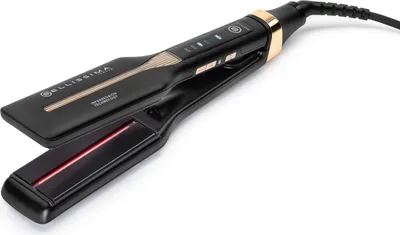 Immagine prodotto di Bellissima Imetec Absolute, Piastra per capelli professionale con piastre 4XL, Infrarossi e tecnologia a ioni, Controllo del calore, Rivestimento in Vetroceramica e cheratina, 4 Temperature, Beauty bag