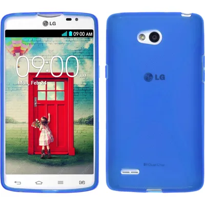 Produktbild von PhoneNatic Case kompatibel mit LG L80 Dual - blau Silikon Hülle X-Style + 2 Schutzfolien