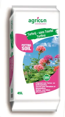 Produktbild von Agricon Balkon- und Kübelpflanzerde 45 Liter torffrei