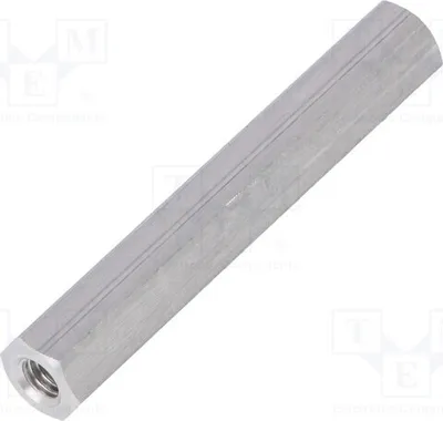 Obrázek produktu pro 10 kusů distančních vložek se závitem, vnitřní závit M4, délka 45 mm, šestihran 136x45, distanční prvky