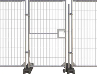 Produktbild von Mobilzauntor / Bauzauntor - Breite: 1,20 m / Höhe: 2,00 m