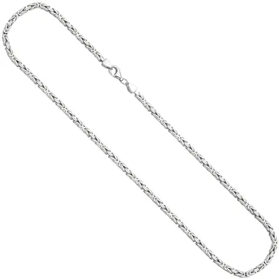 Produktbild von 3,1mm Kette Halskette Königskette aus 925 Silber rhodiniert massiv 55cm Herren
