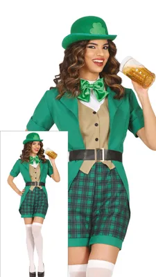 Produktbild von St. Patricks Charme Irische Festtagsikone Glück Symbolik Tanz, Größe: 38 - 40 (M) Farbe: Grün