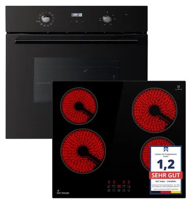 Image de Cuisinière: 60cm Four encastrable BO8005FB + 59cm Plaque Eletrique CH5900RL Gril, Image générée par une IA