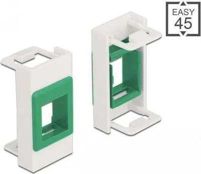 Produktbild von Easy 45 Keystone Halterung 22,5x45 mm weiß/grün Modul