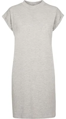 Image de Build Your Brand - Robe décontractée à épaules dénudées pour femmes LT3119 (S) (gris chiné)