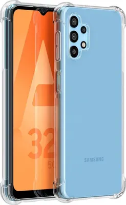 A transparent phone case is shown with a phone inside.