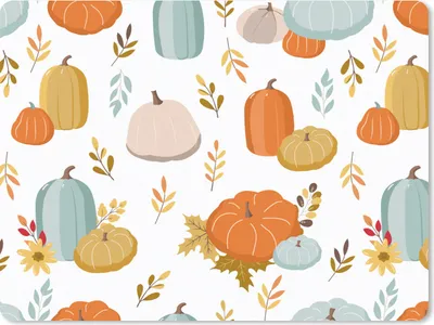 Produktbild von MuchoWow® Mauspad Mousepad Kürbis - Herbst - Muster 23x19 cm - Mousepads - Maus Mat - Pad - Mausunterlage - Schreibtischunterlage - Mauspad