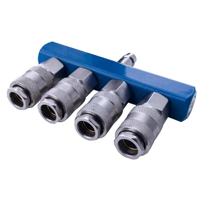 Produktbild von Scheppach Zubehör-Set für Druckluftschnellkupplungen 4-Wege