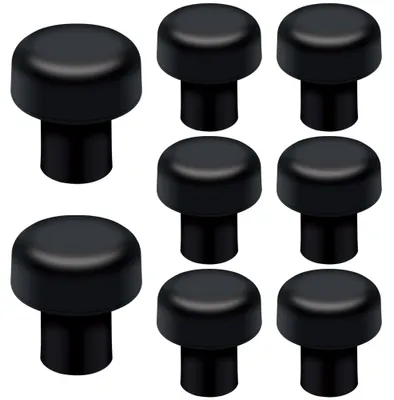 Türstopper 8er-Pack Edelstahl 60 mm Schwarz Boden/Wand