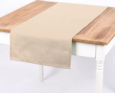 Produktbild von SCHÖNER LEBEN. Tischläufer Leinenlook uni creme 40x160cm