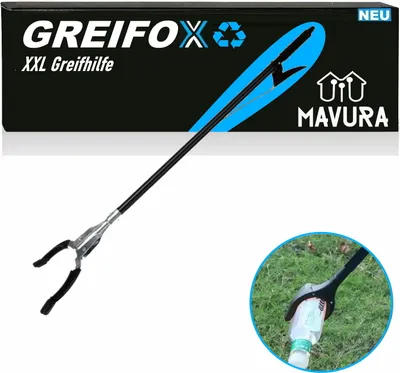 Image de GREIFOX Aide à la préhension Pince de préhension Bras de préhension Alu Pince de levage Métal Pince à déchets Personnes âgées