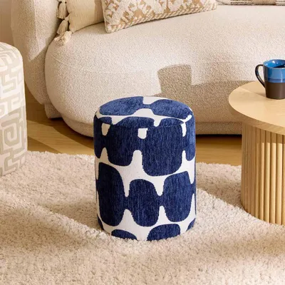 Produktbild von Eazy Living Pouf Ø 30 cm Lenzo Blau