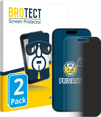 Produktbild von 2x BROTECT Sichtschutzfolie für Apple iPhone 17 Anti-Spy Privacy Sichtschutz Blickschutz Folie Blaulicht-Schutz