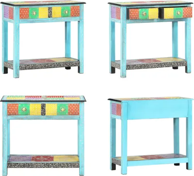 Produktbild von vidaXL Konsolentisch Handbemalt 80×35×75 cm Mango Massivholz - Konsolentisch - Konsolentische - Telefontisch - Telefontische